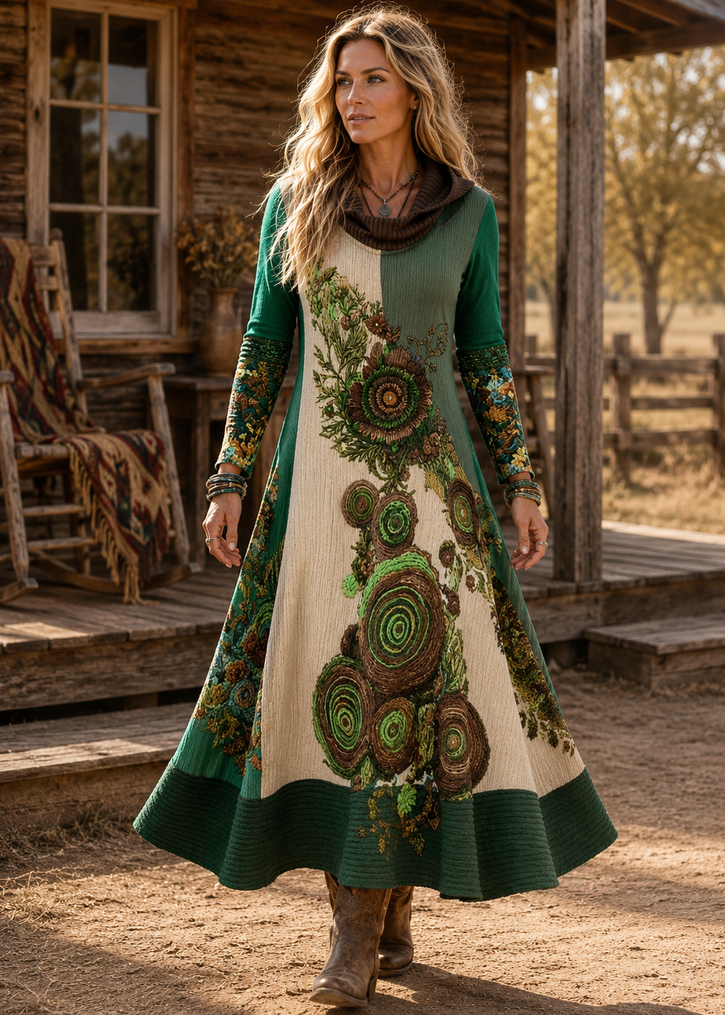 Faelina | Bohemian Autumn Dress