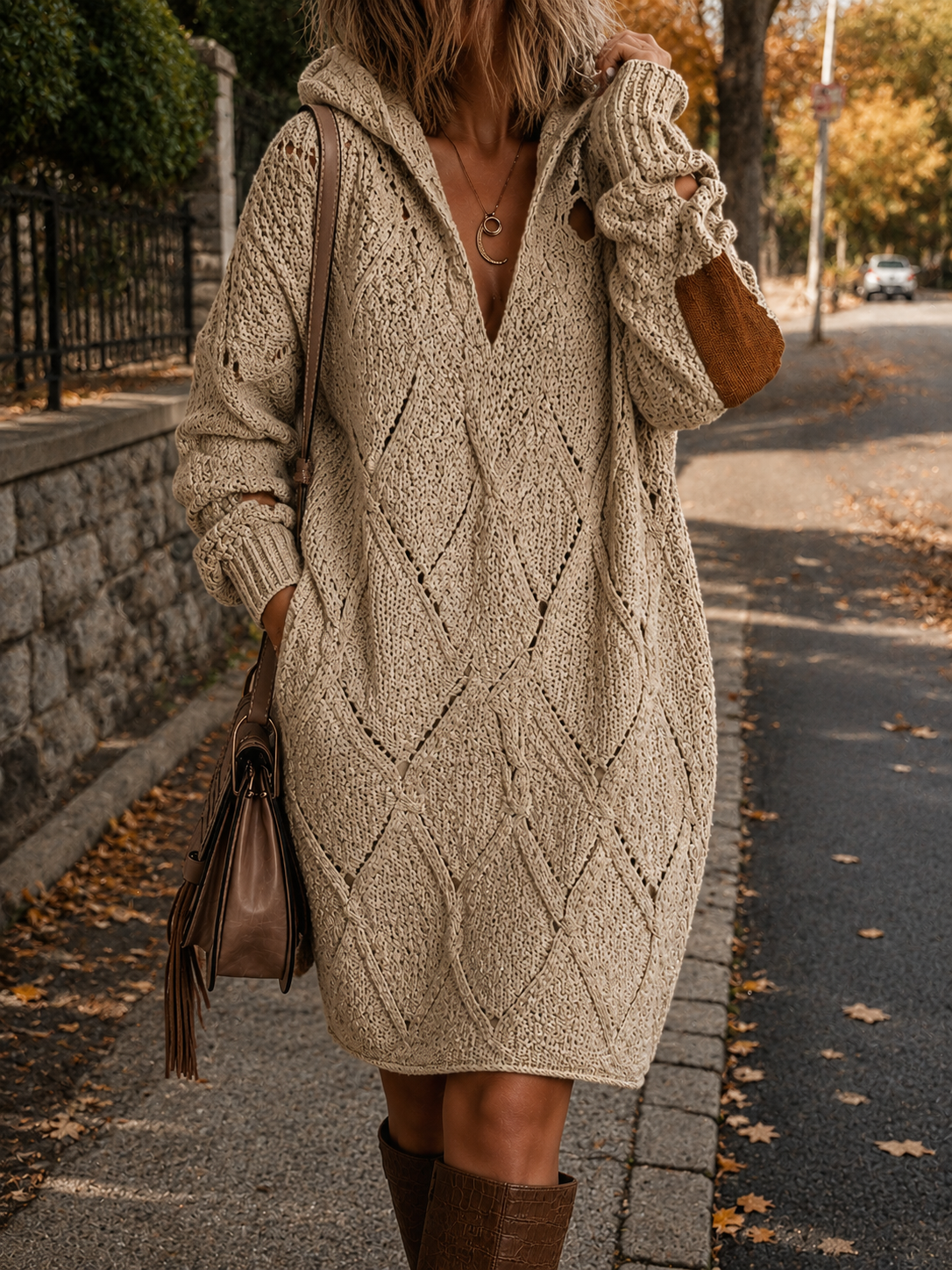 Sapphira | Long Hooded Autumn Dress