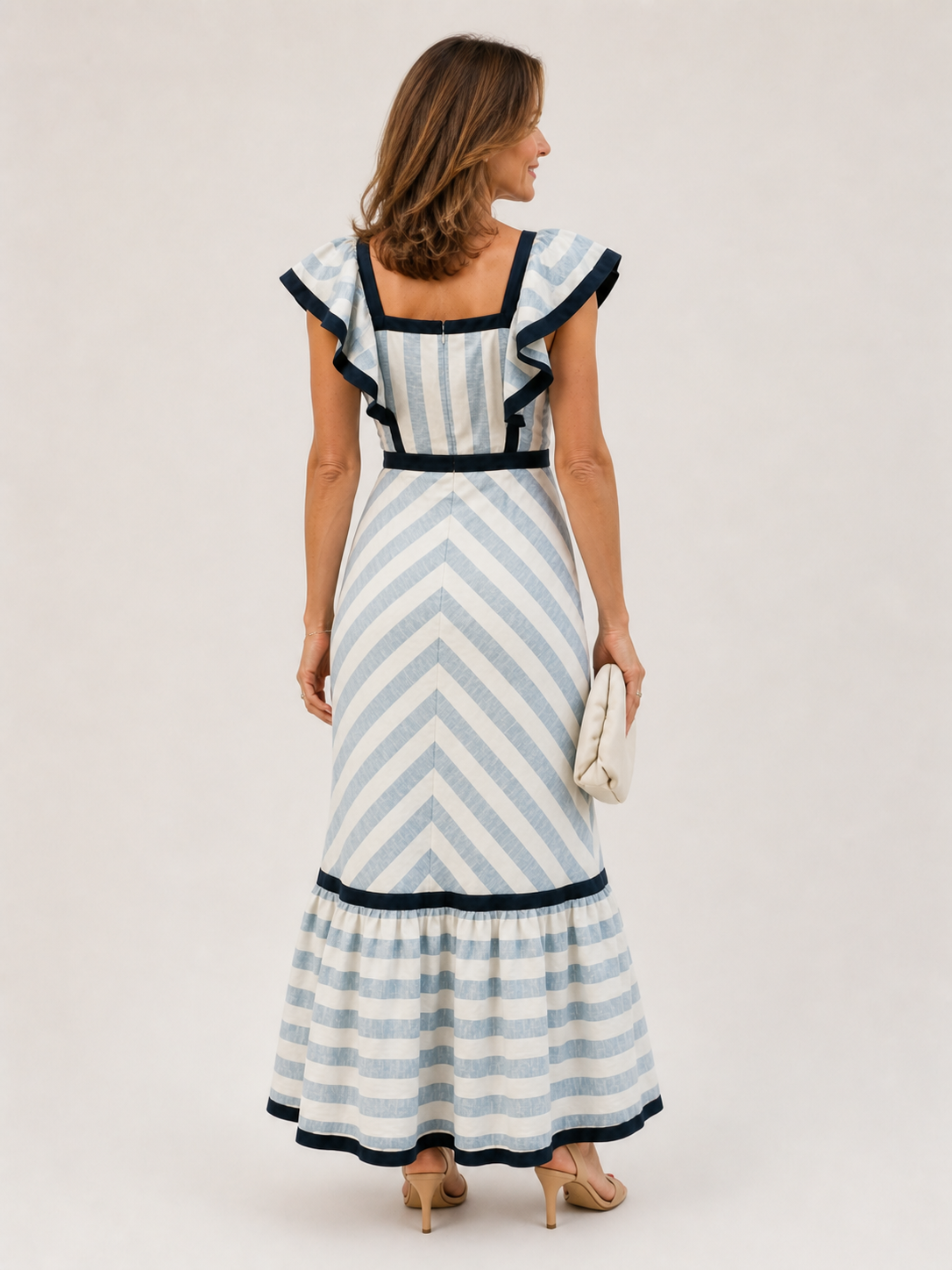 Dianne | Retro Striped Maxi Dress