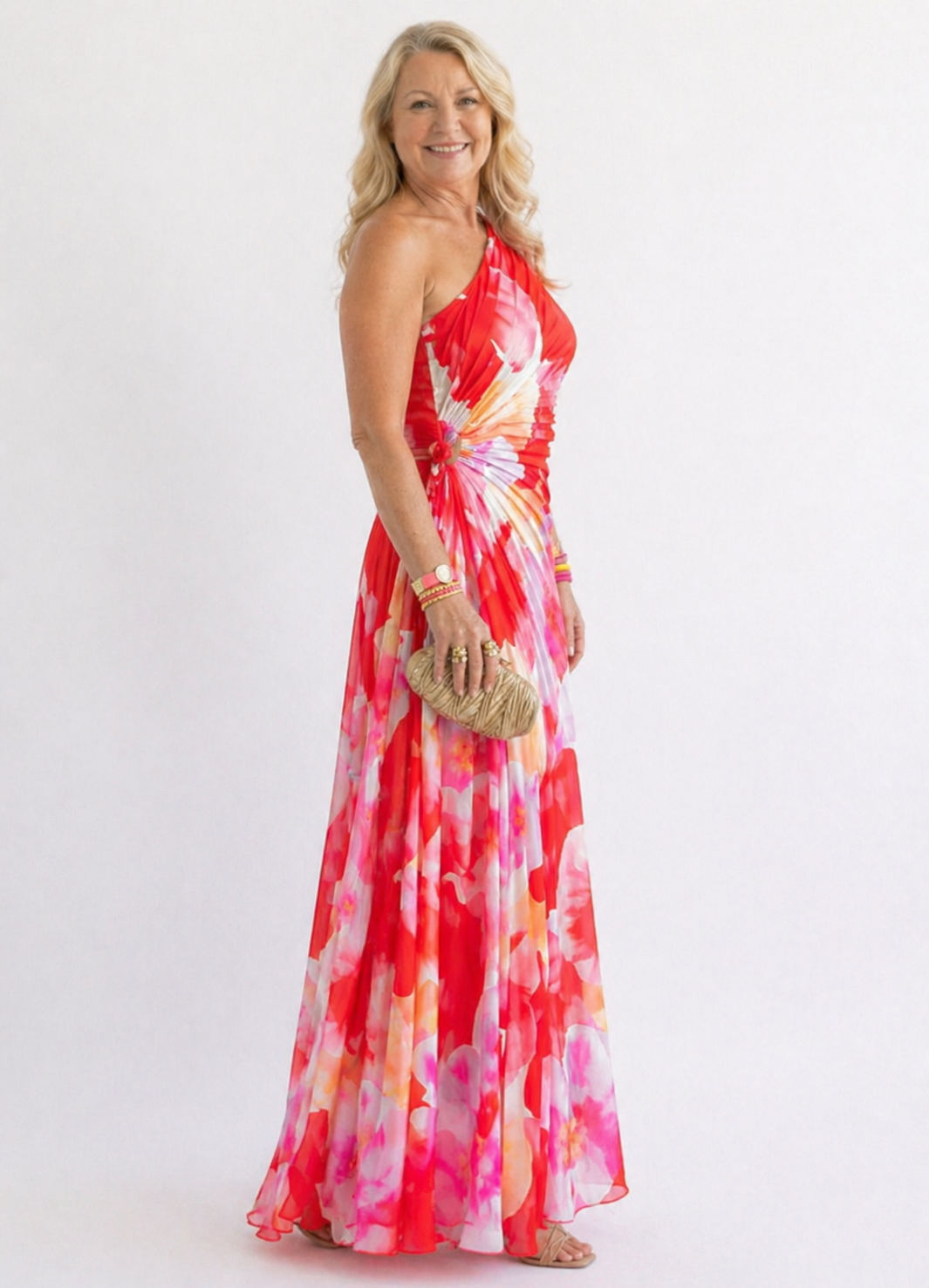Nixie | Pleated One-Shoulder Dress