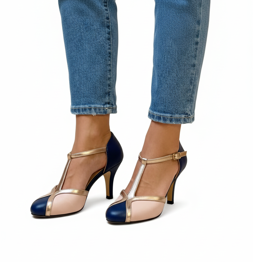 Tahlia | Elegant T-Strap Heels