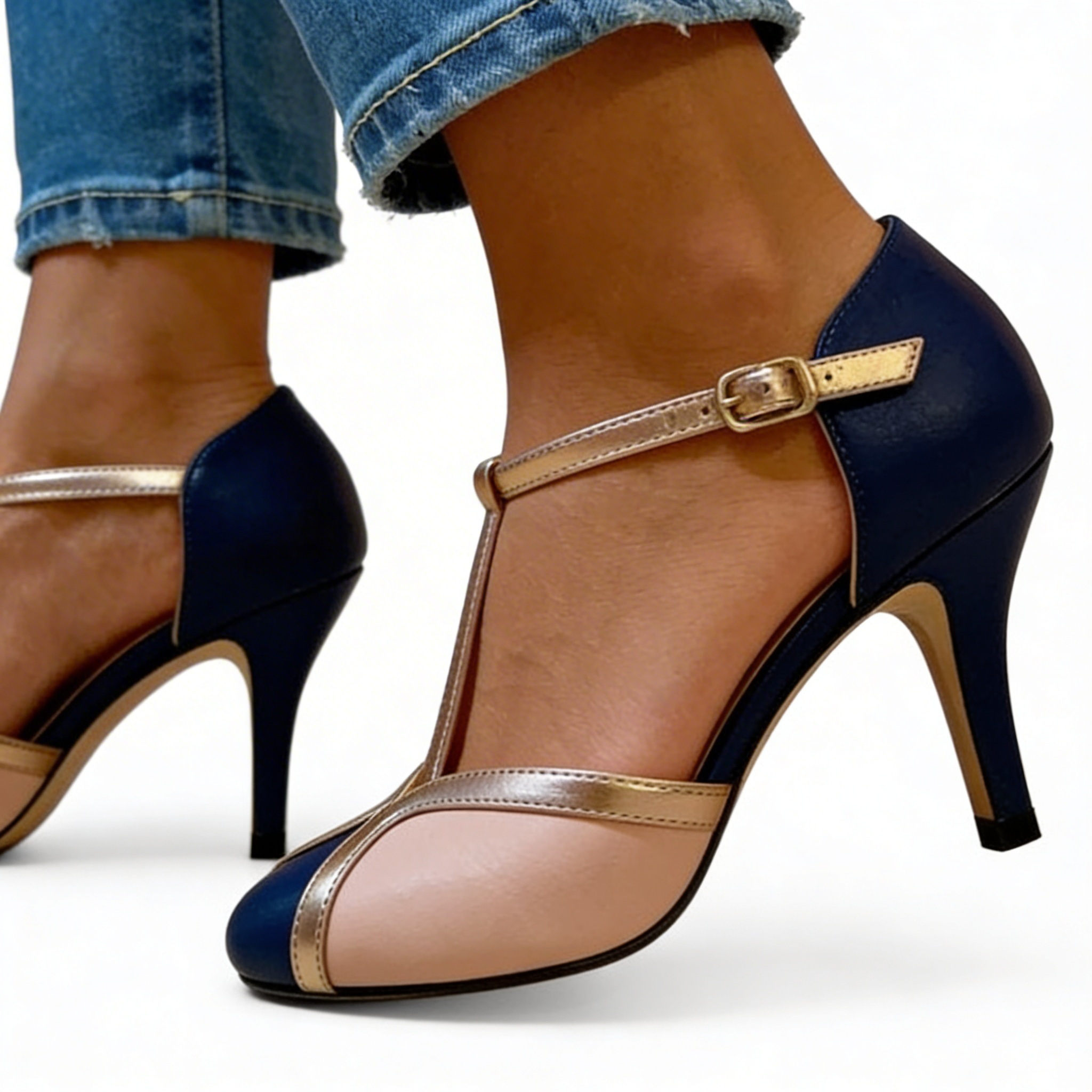 Tahlia | Elegant T-Strap Heels
