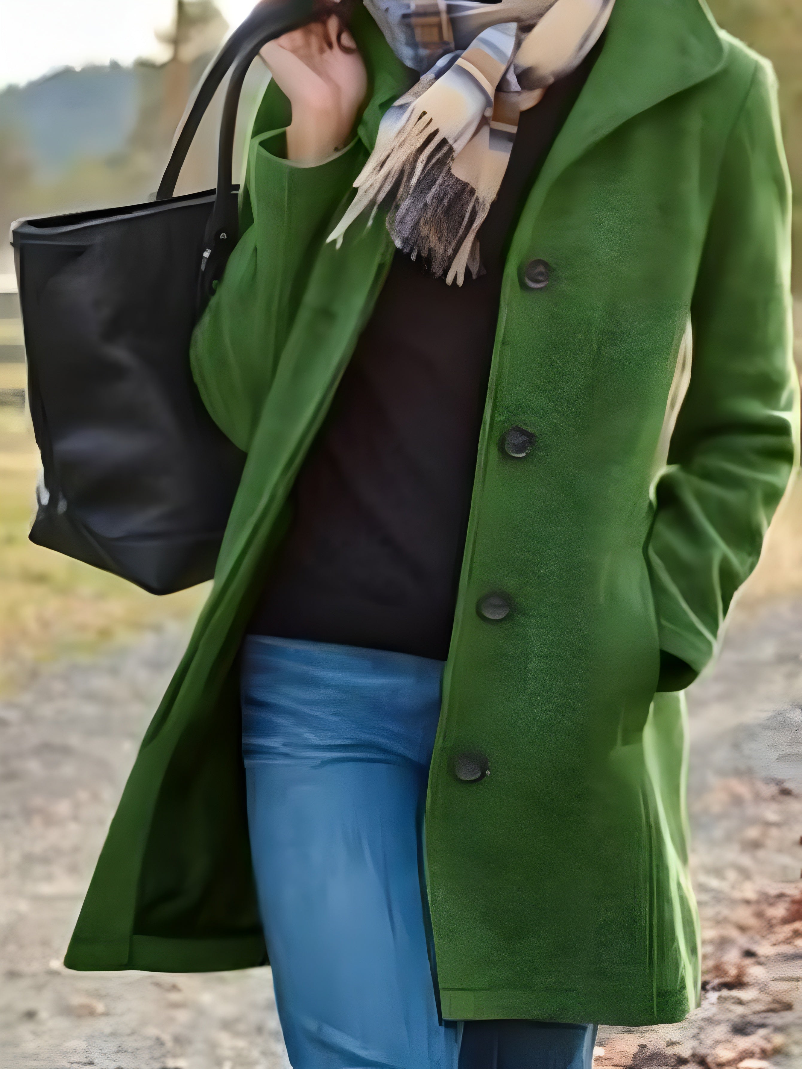 Clarisse | Retro Long Woolen Coat