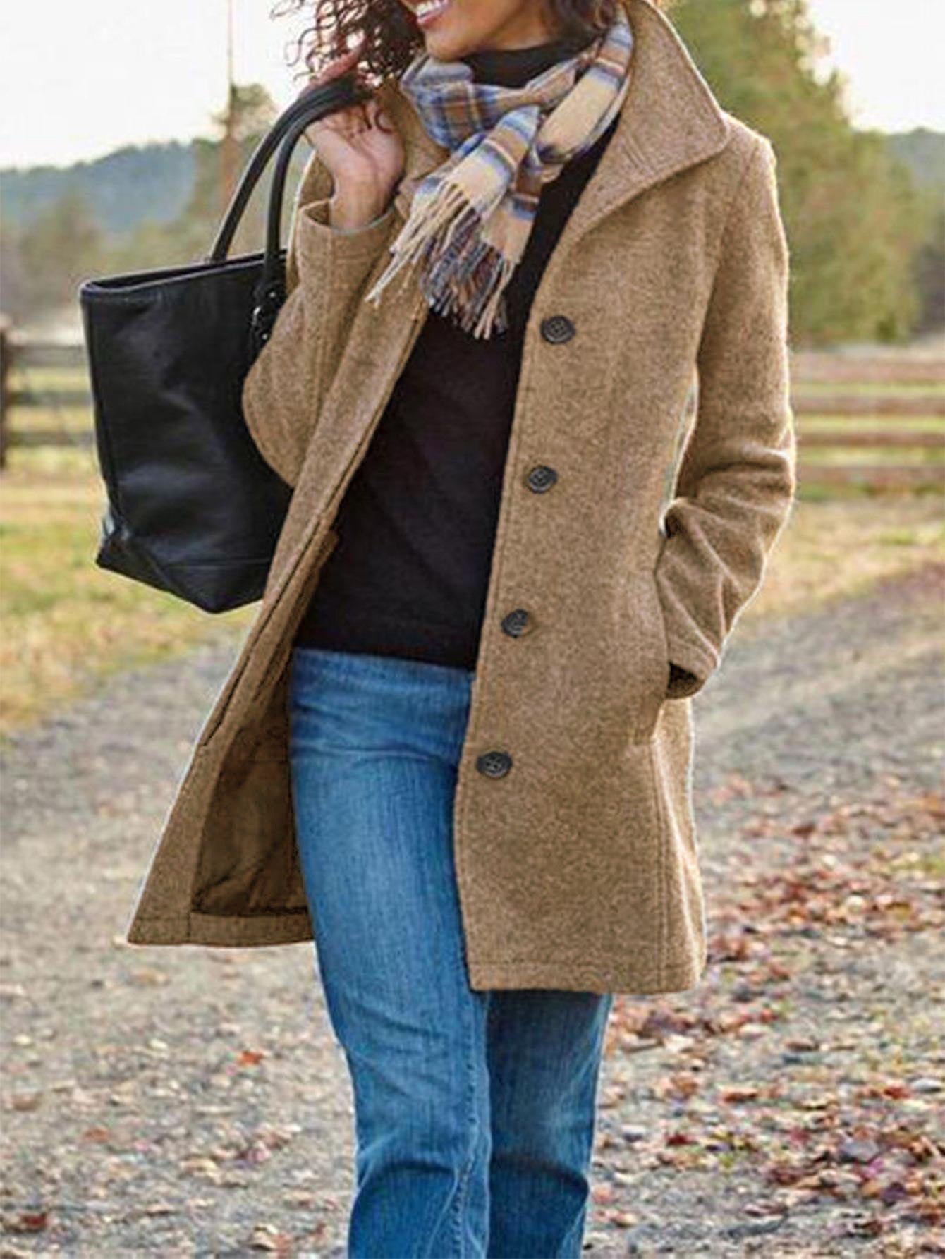 Clarisse | Retro Long Woolen Coat