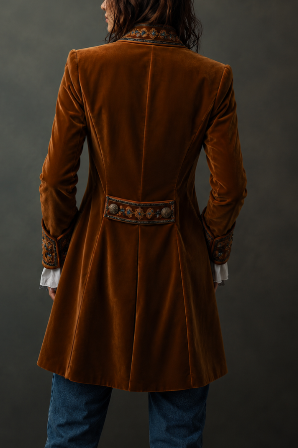 Ravena | Luxe Brown Velvet Jacket