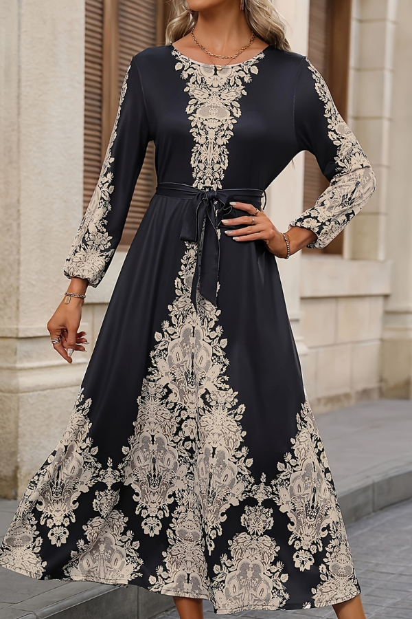 Petal | Retro Ethnic Style Printed Dress,
