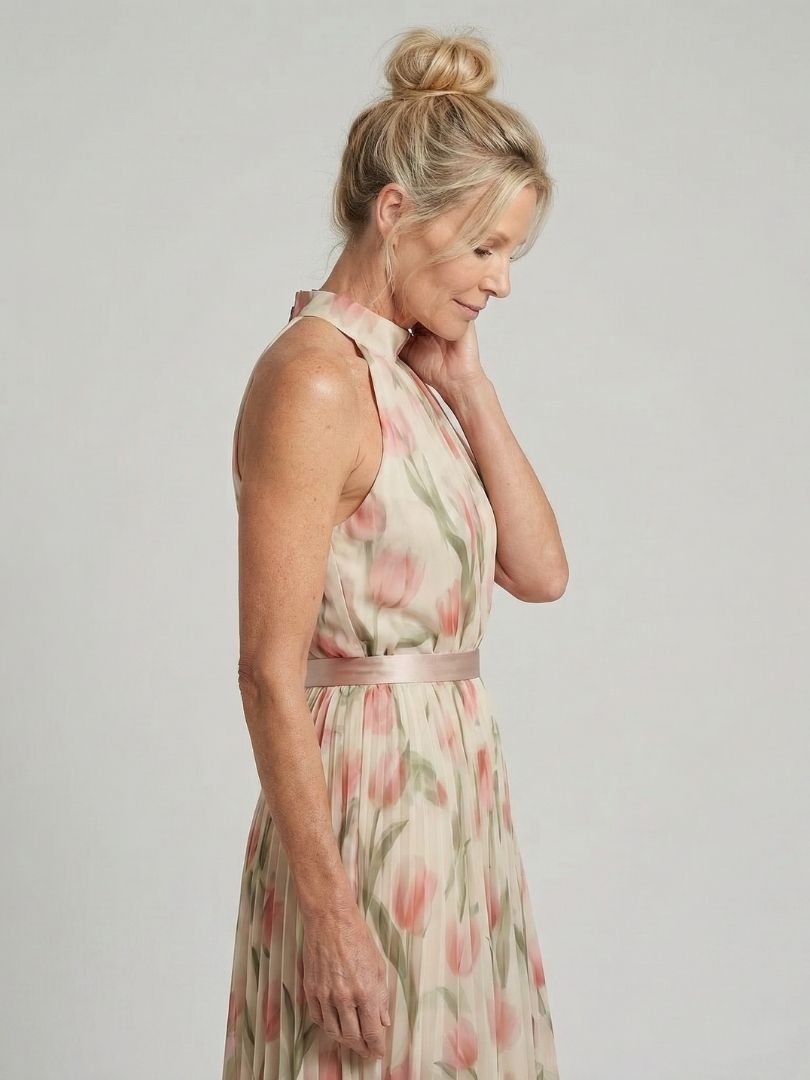 Pepper | Halter Neck Floral Midi Dress