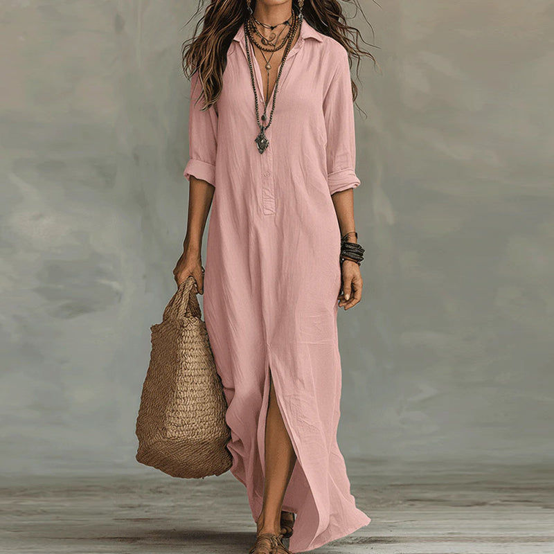 Ruby | Button Long Sleeve Dress