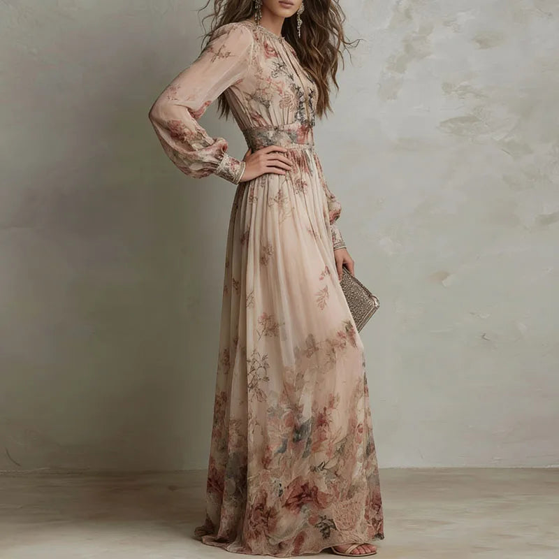 Sabrina | Vintage Floral Maxi Dress