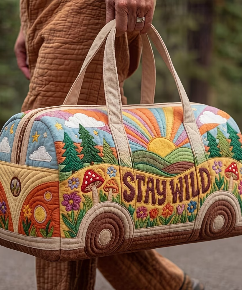 Zelina | Vintage "Stay Wild" Travel Bag
