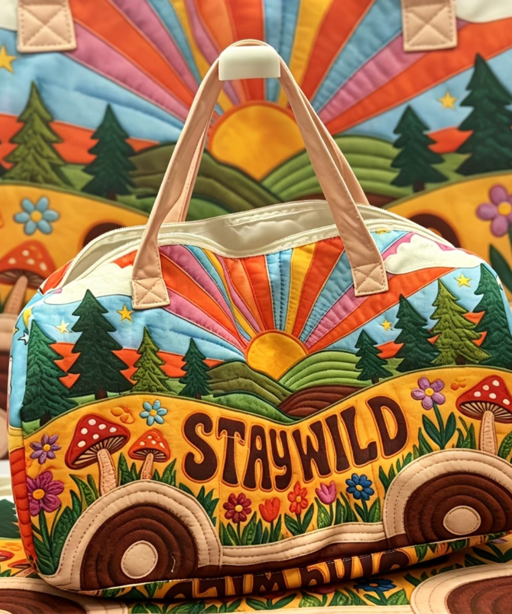Zelina | Vintage "Stay Wild" Travel Bag