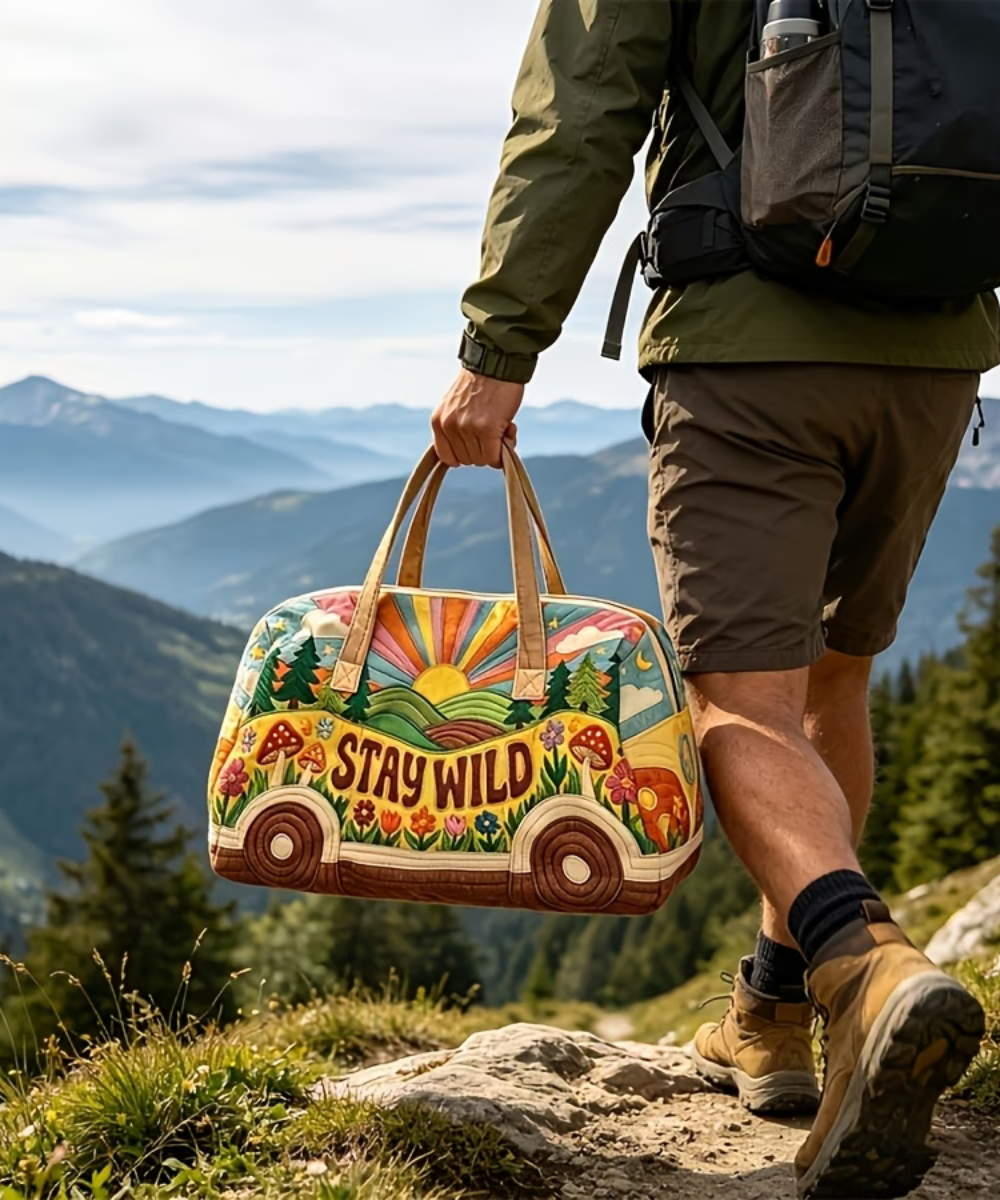 Zelina | Vintage "Stay Wild" Travel Bag