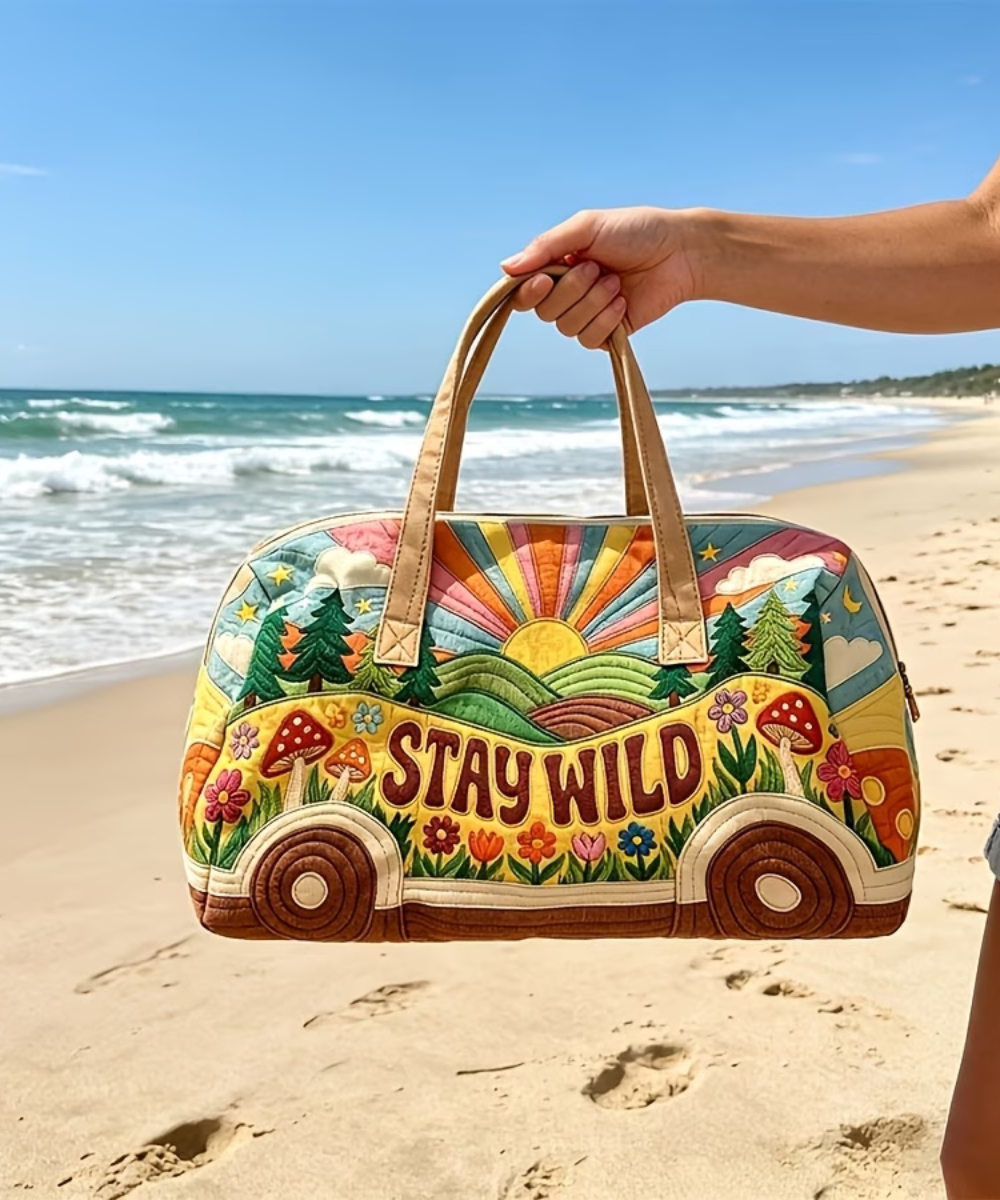 Zelina | Vintage "Stay Wild" Travel Bag