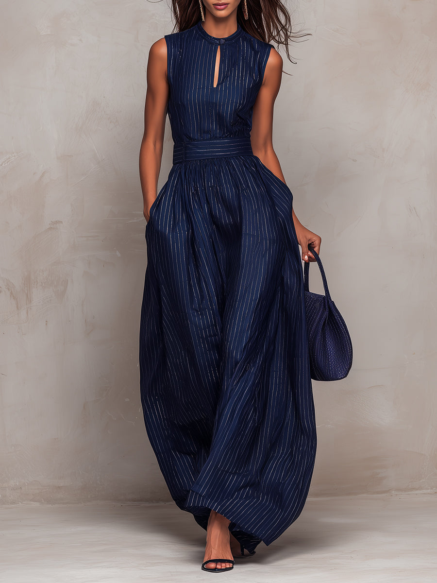 Marcella | Elegant Striped Wide-Leg Jumpsuit