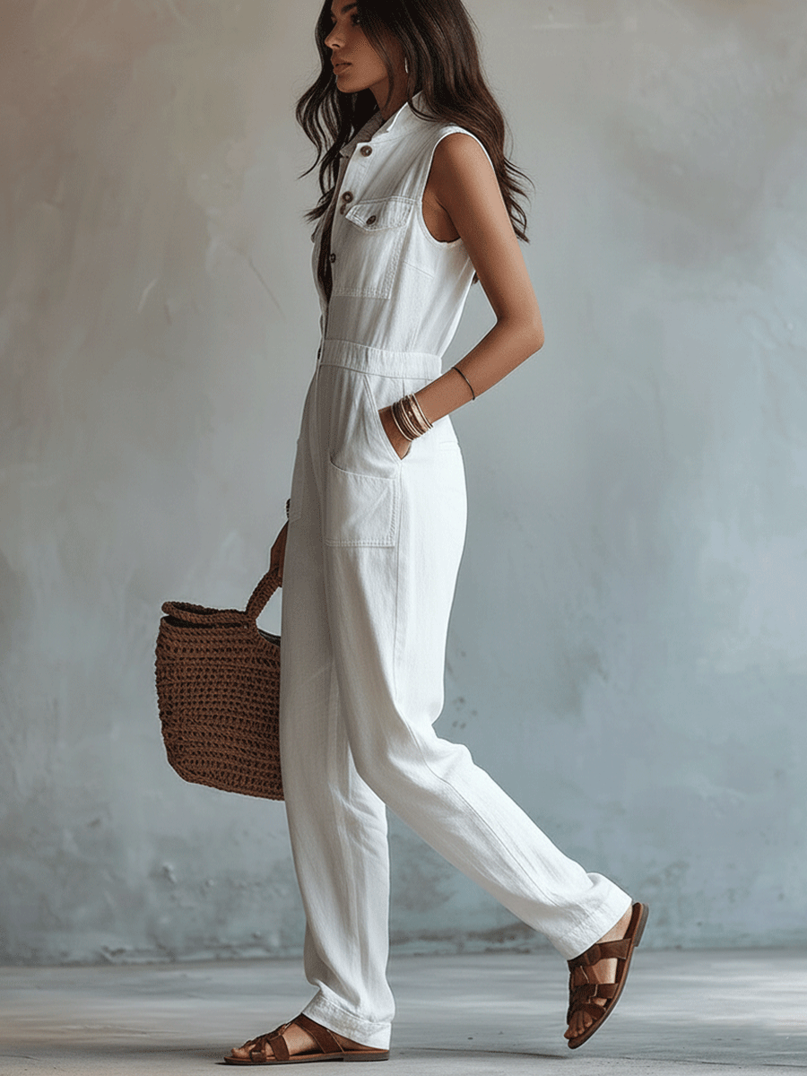 Maristella | Elegant Linen Blend Jumpsuit