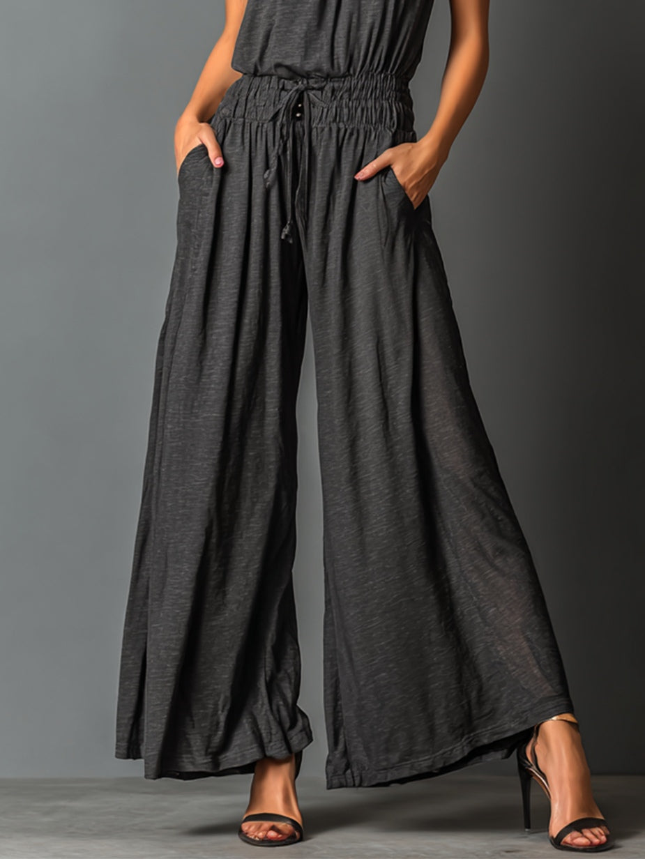Noelani | Elegant Halter Wide-Leg Jumpsuit
