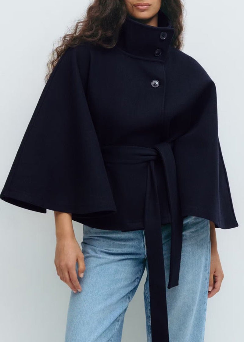 Constance | Belted Wool Cape Coat