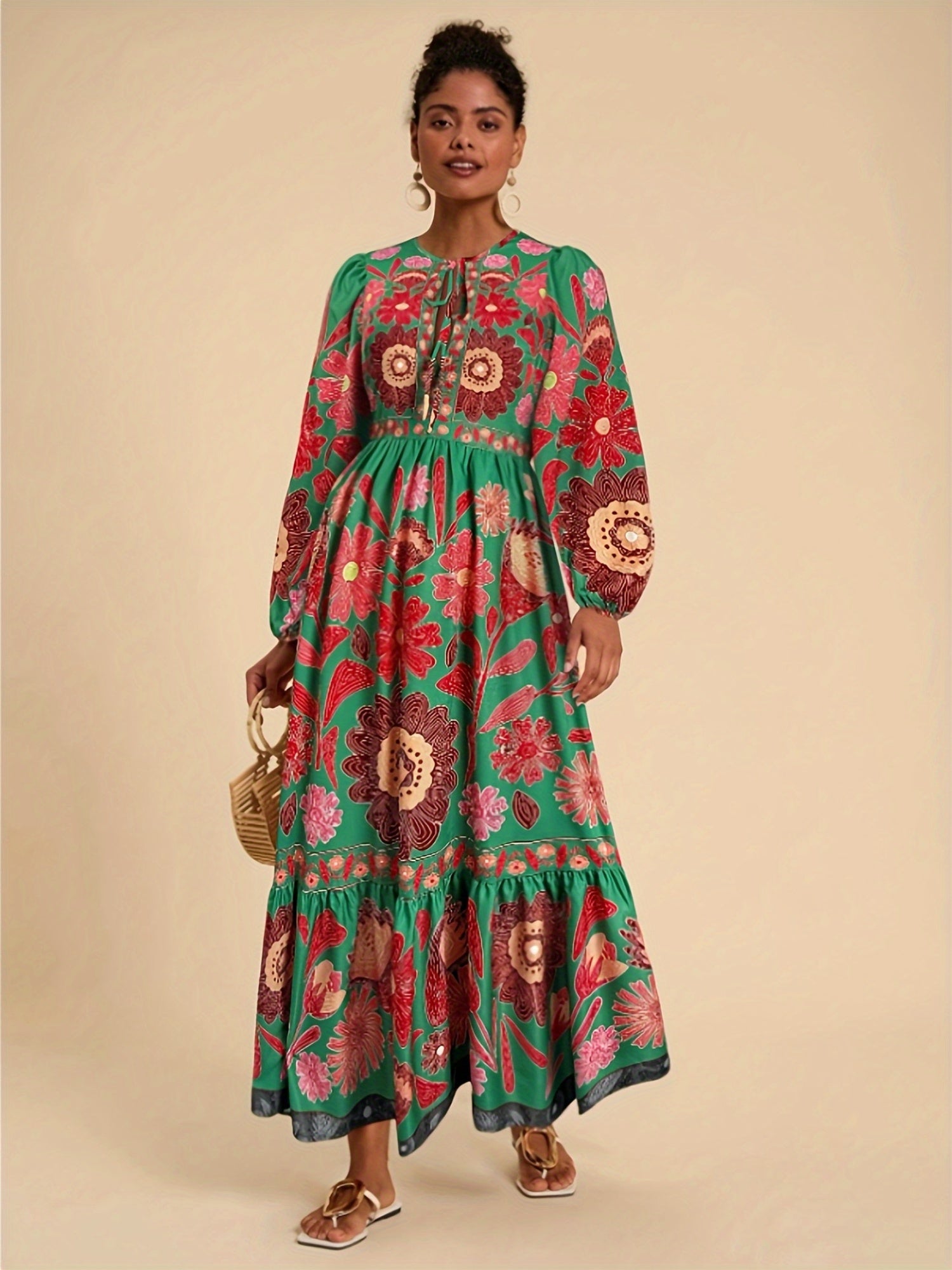 Loretta | Tropical Floral Print Dress