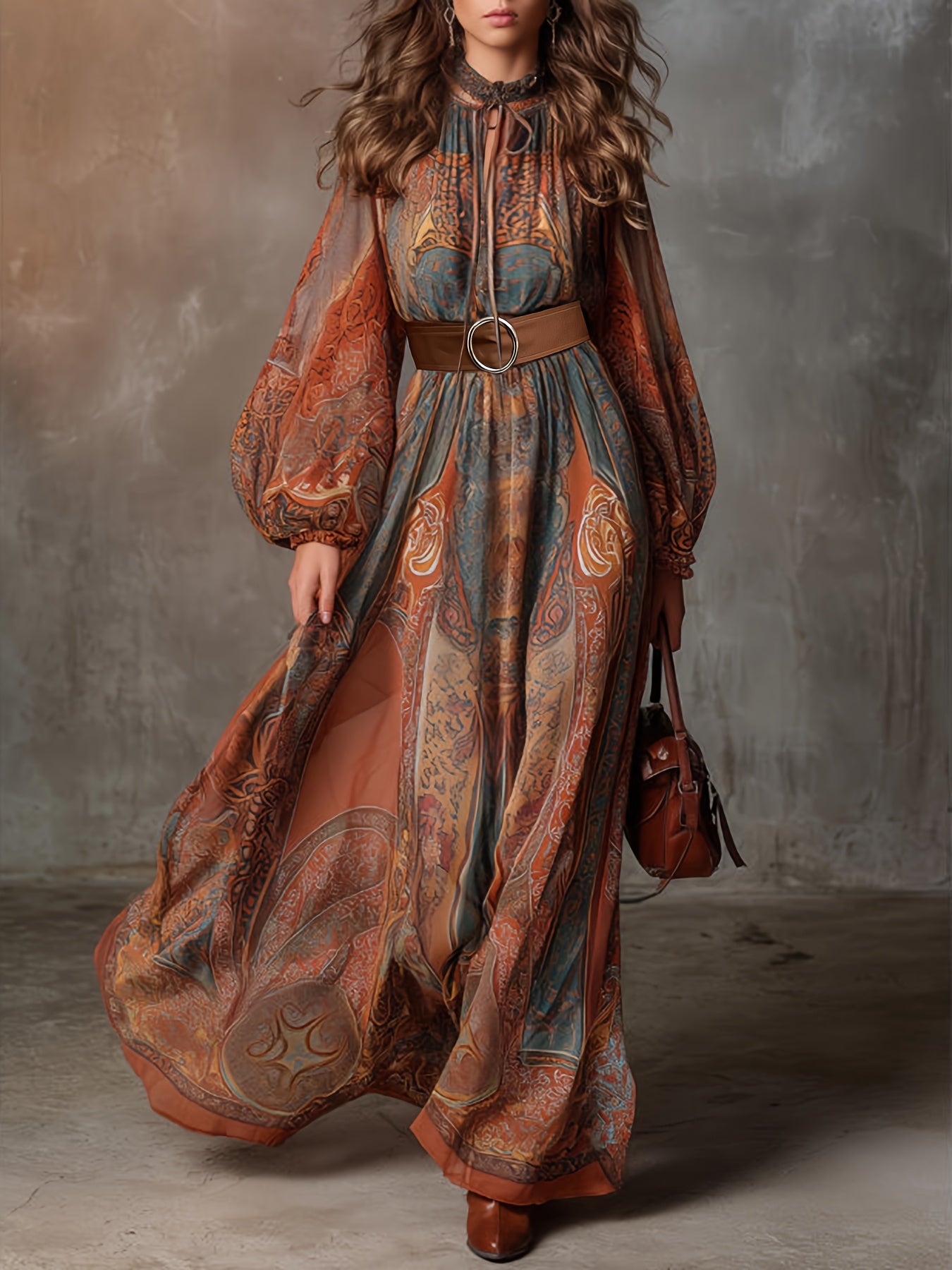 Leilani | Loose Flowing Lantern Sleeve Dress