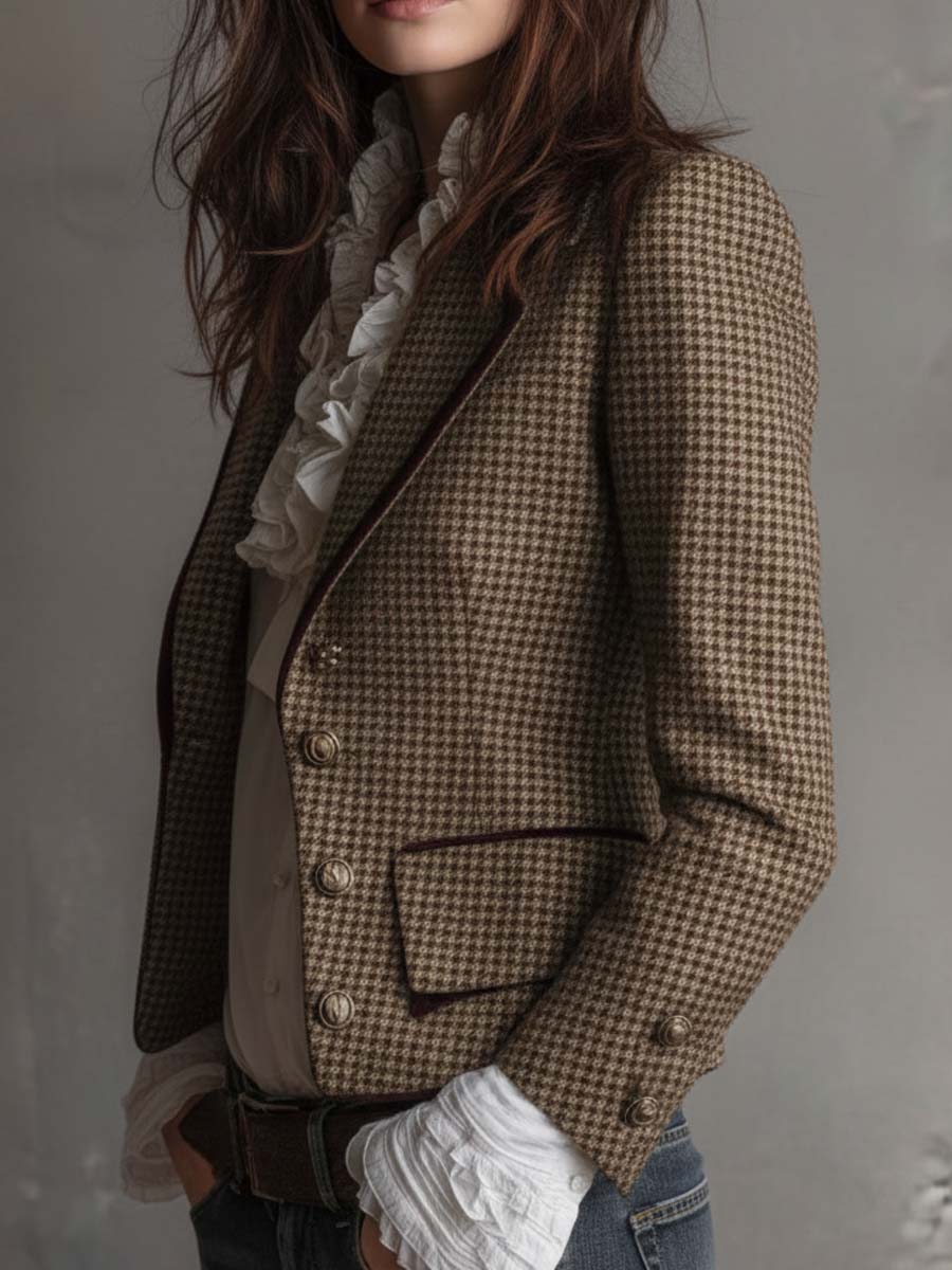 Topaz | Houndstooth Tailored Blazer