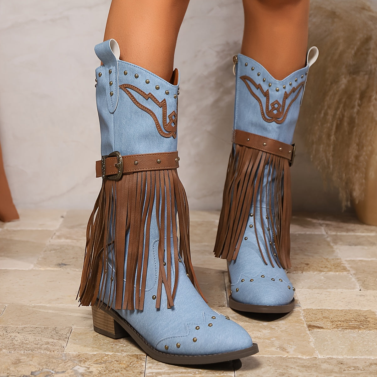 Joelle | Western Charm Fringe Boots