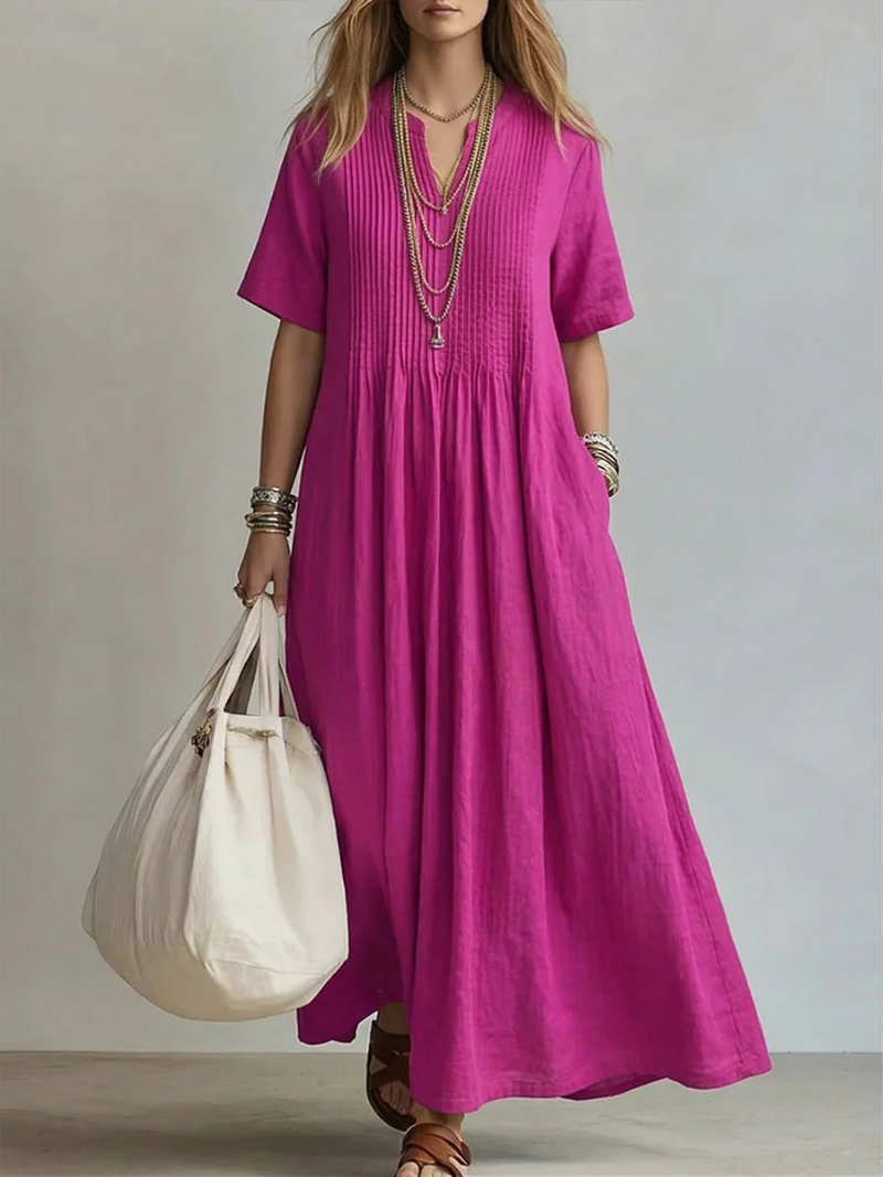 Zoe | Pleated Maxi Dress