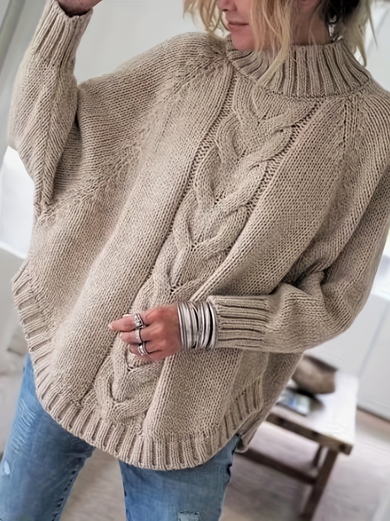 Skye | High Neck Ribbed Pullover