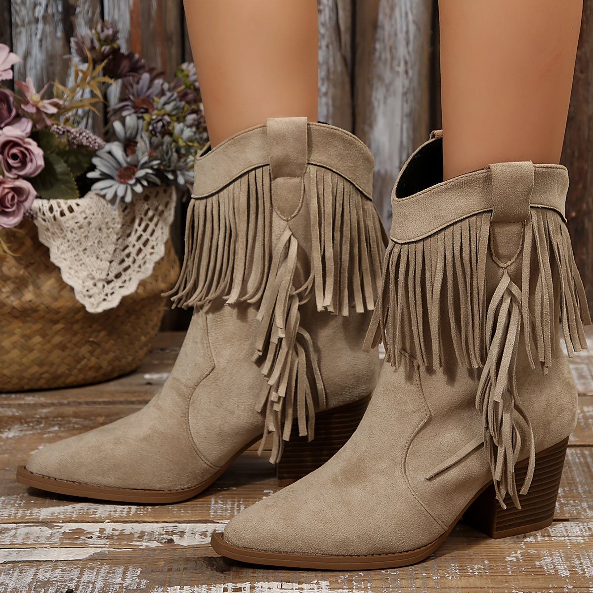 Catalina | Western Chic Fringe Boots