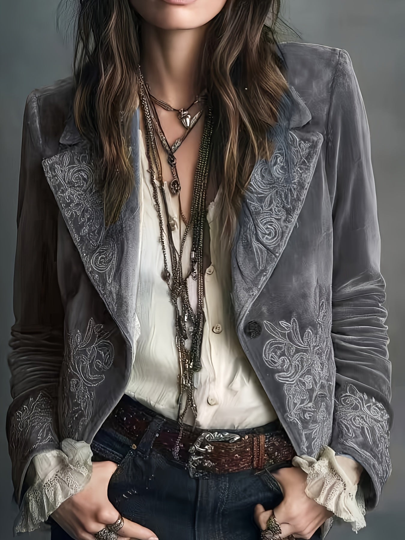 Ashlyn | Artistic Embroidery Tailored Blazer
