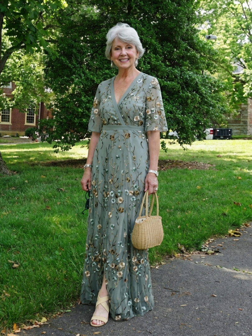 Zadie | Floral V Neck Short Sleeve Maxi Dress