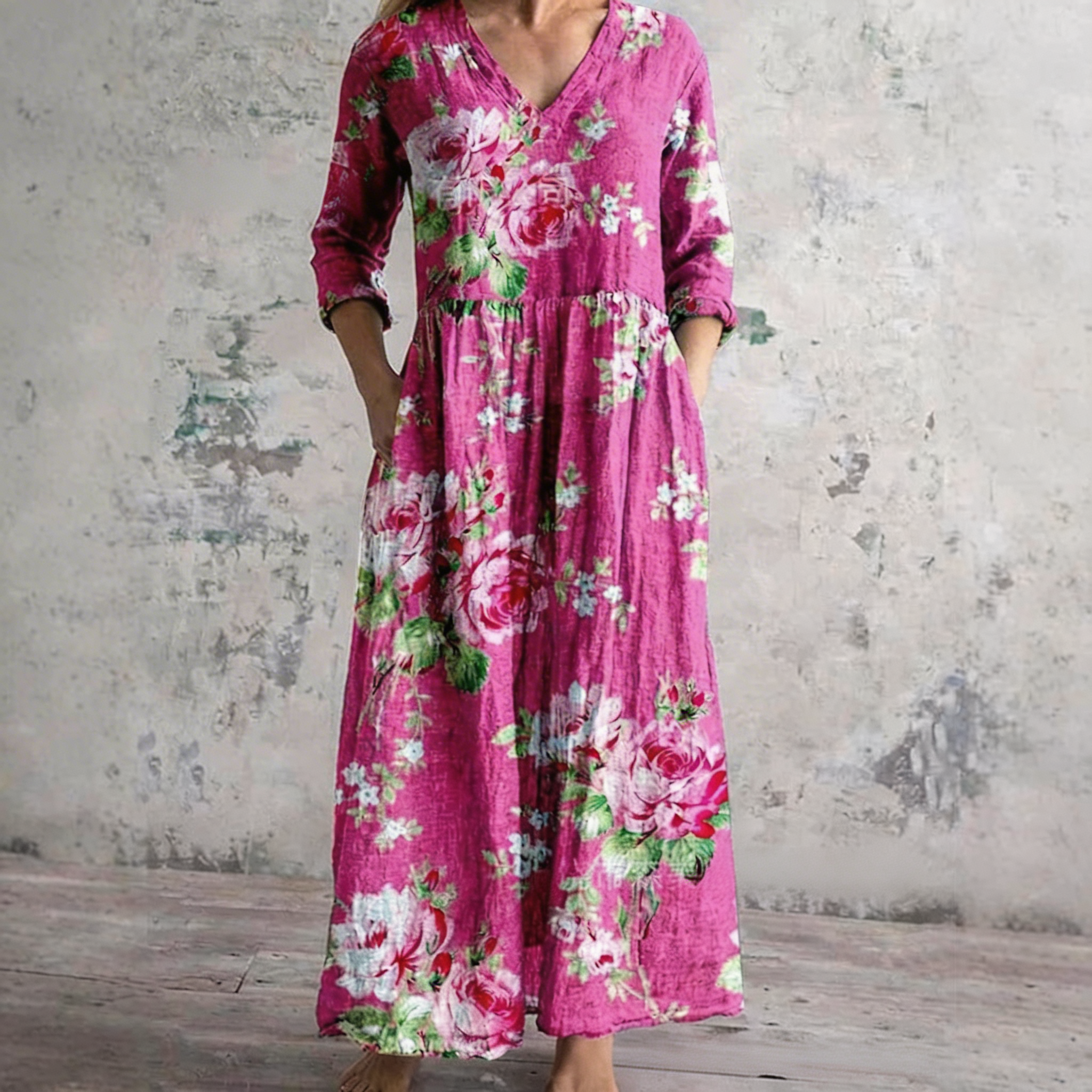 Elsie | Elegant Blossom Maxi Dress