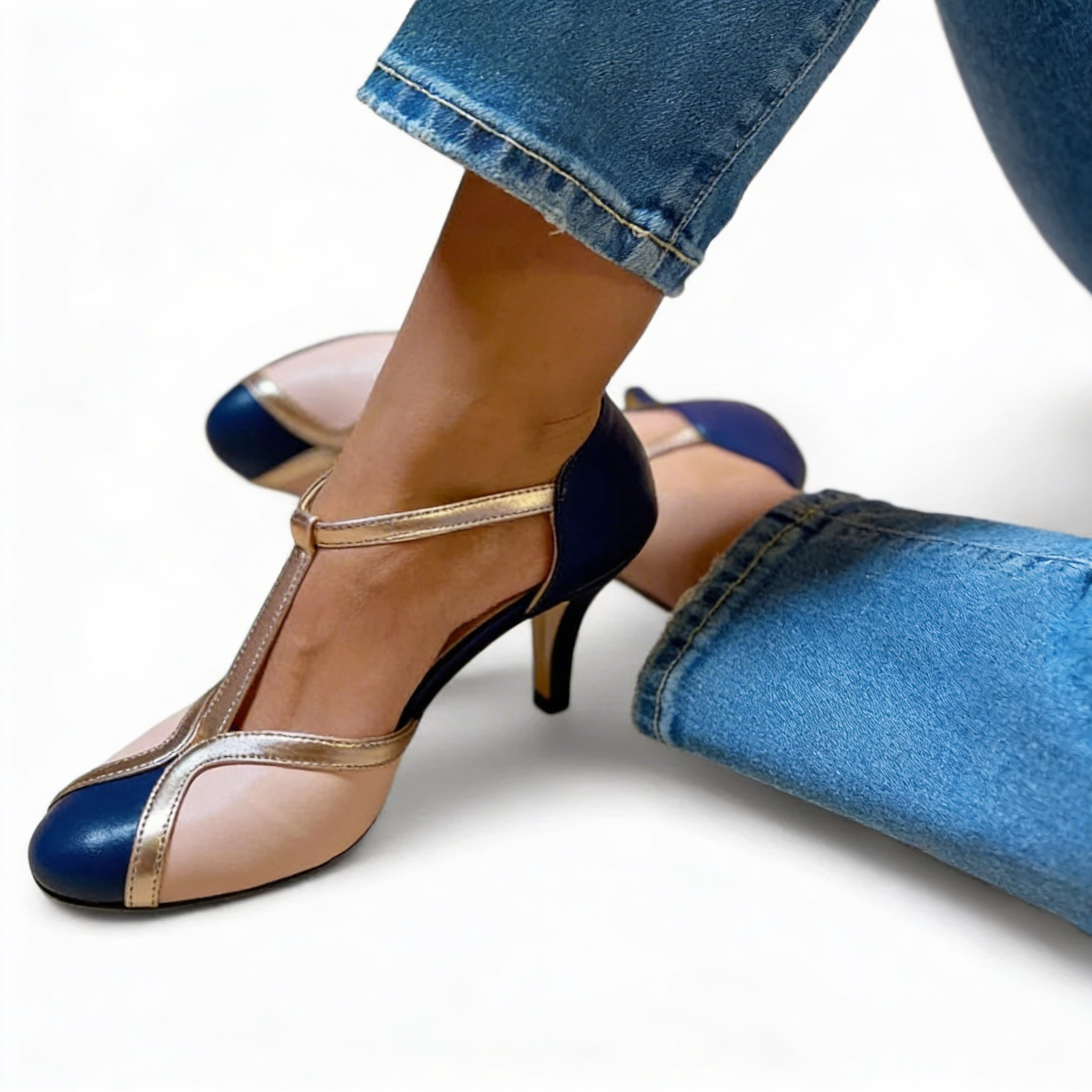 Tahlia | Elegant T-Strap Heels