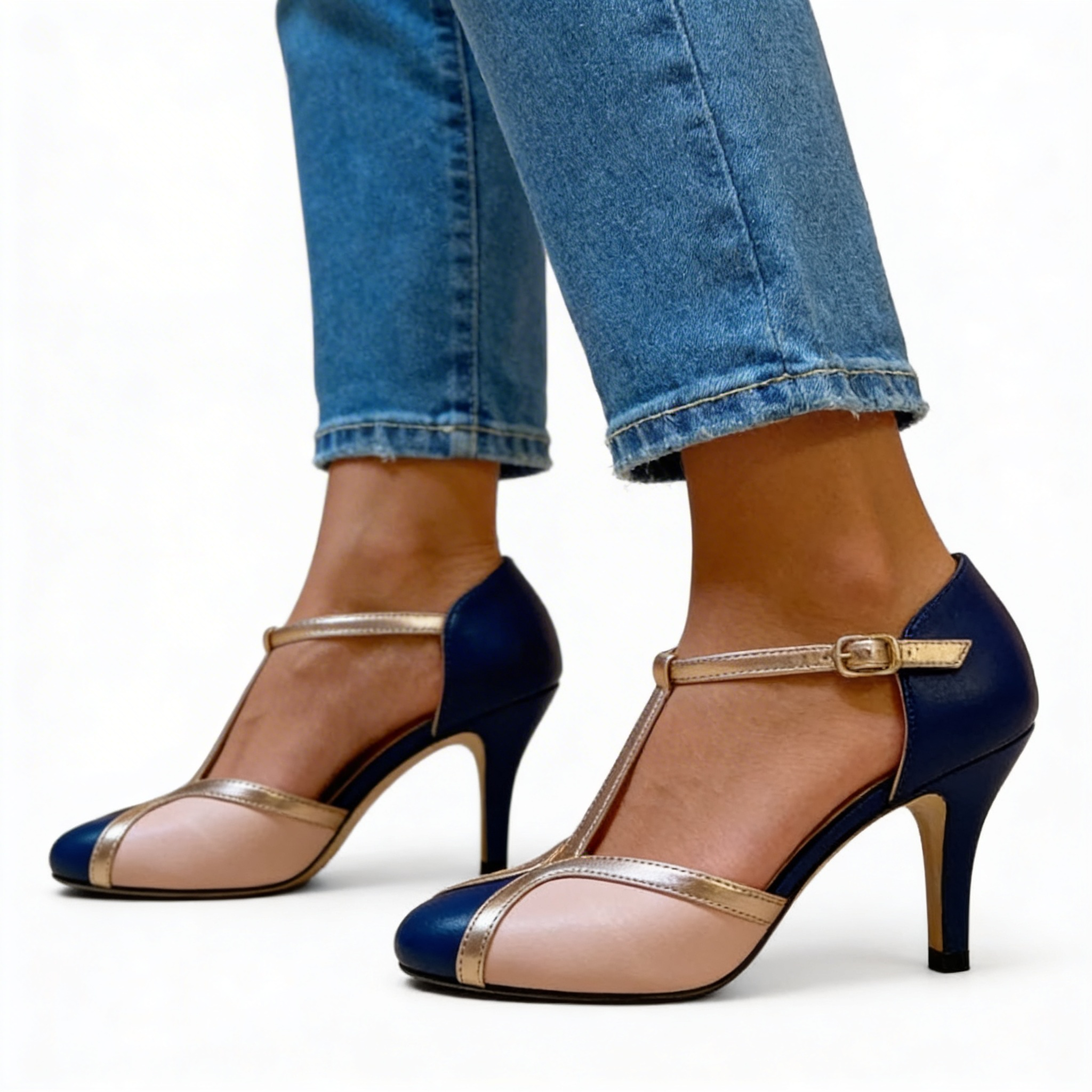 Tahlia | Elegant T-Strap Heels