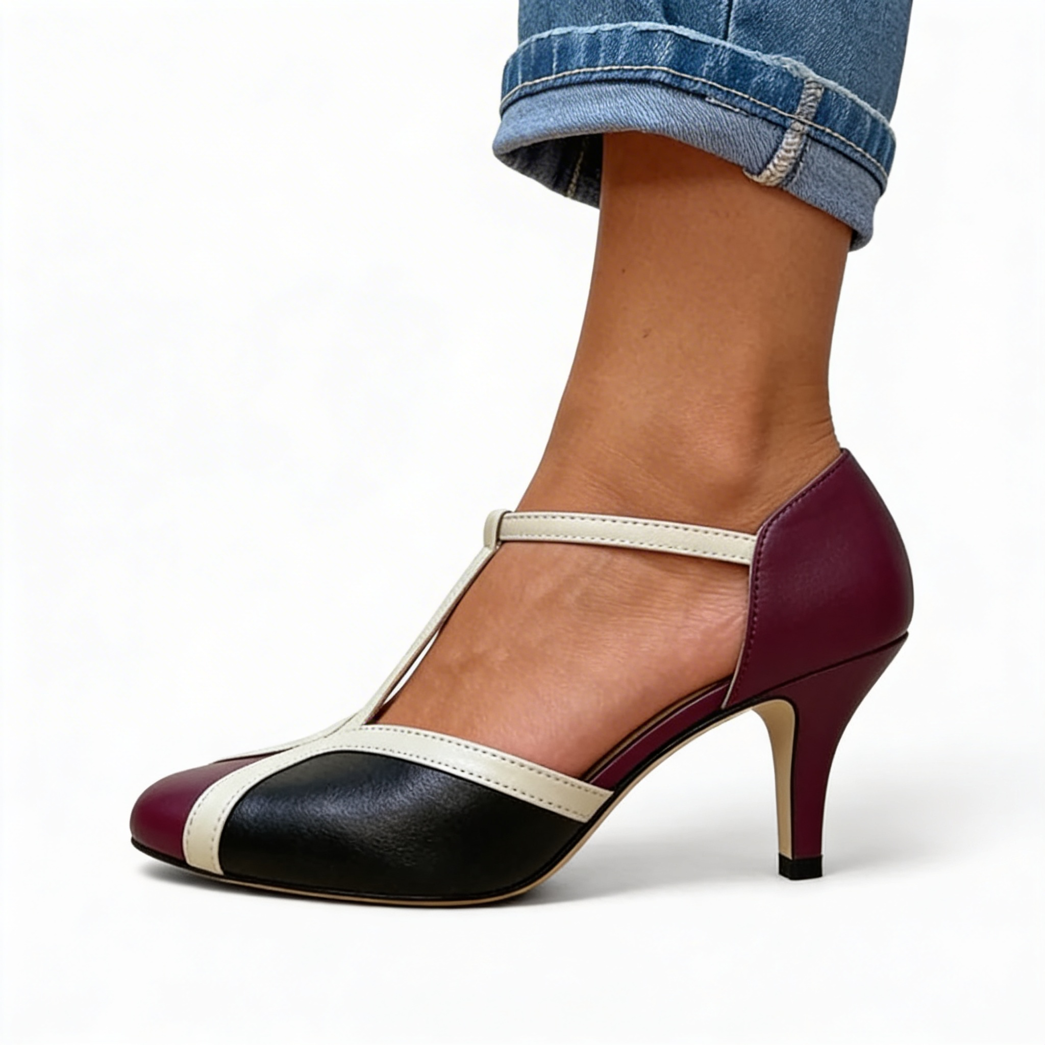 Tahlia | Elegant T-Strap Heels