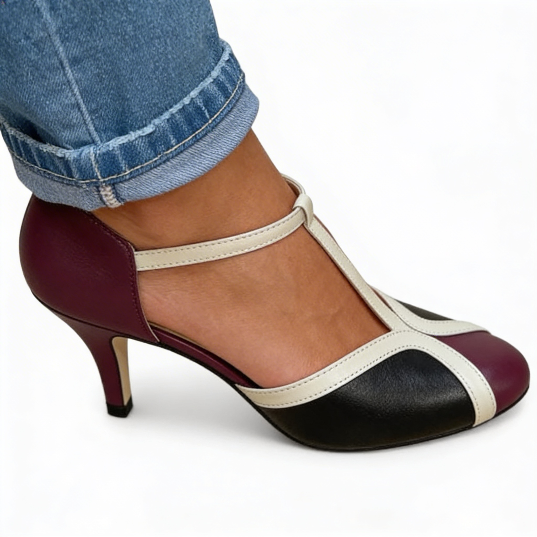 Tahlia | Elegant T-Strap Heels