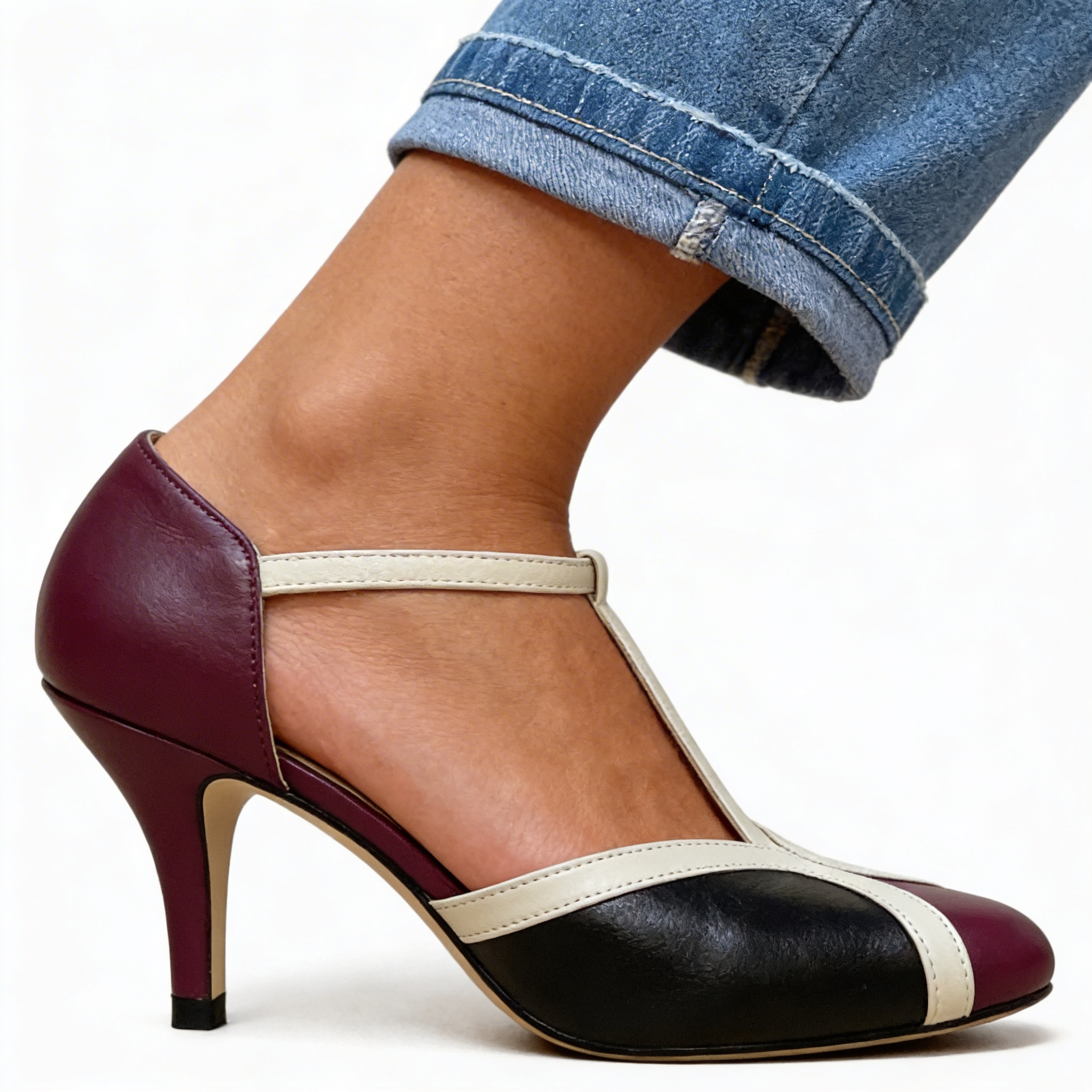 Tahlia | Elegant T-Strap Heels