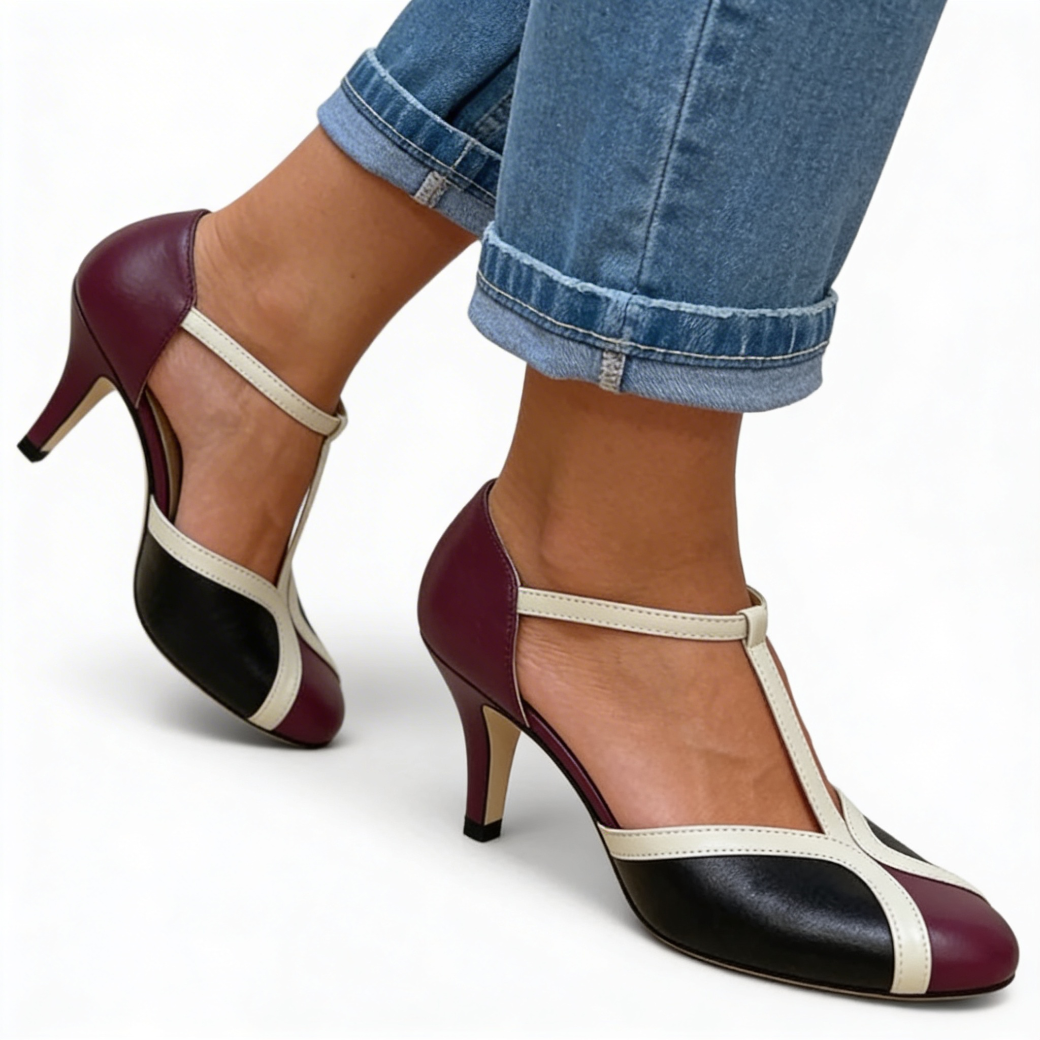 Tahlia | Elegant T-Strap Heels