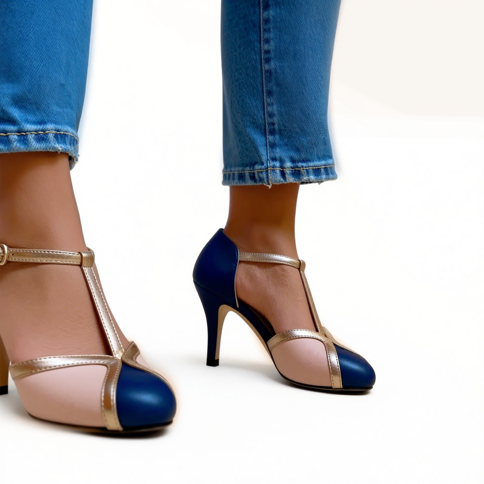 Tahlia | Elegant T-Strap Heels