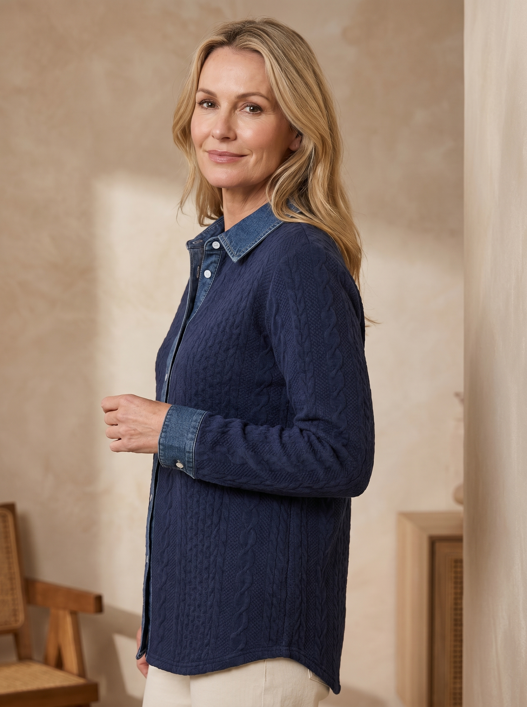 Lucía | Timeless Casual Denim Top