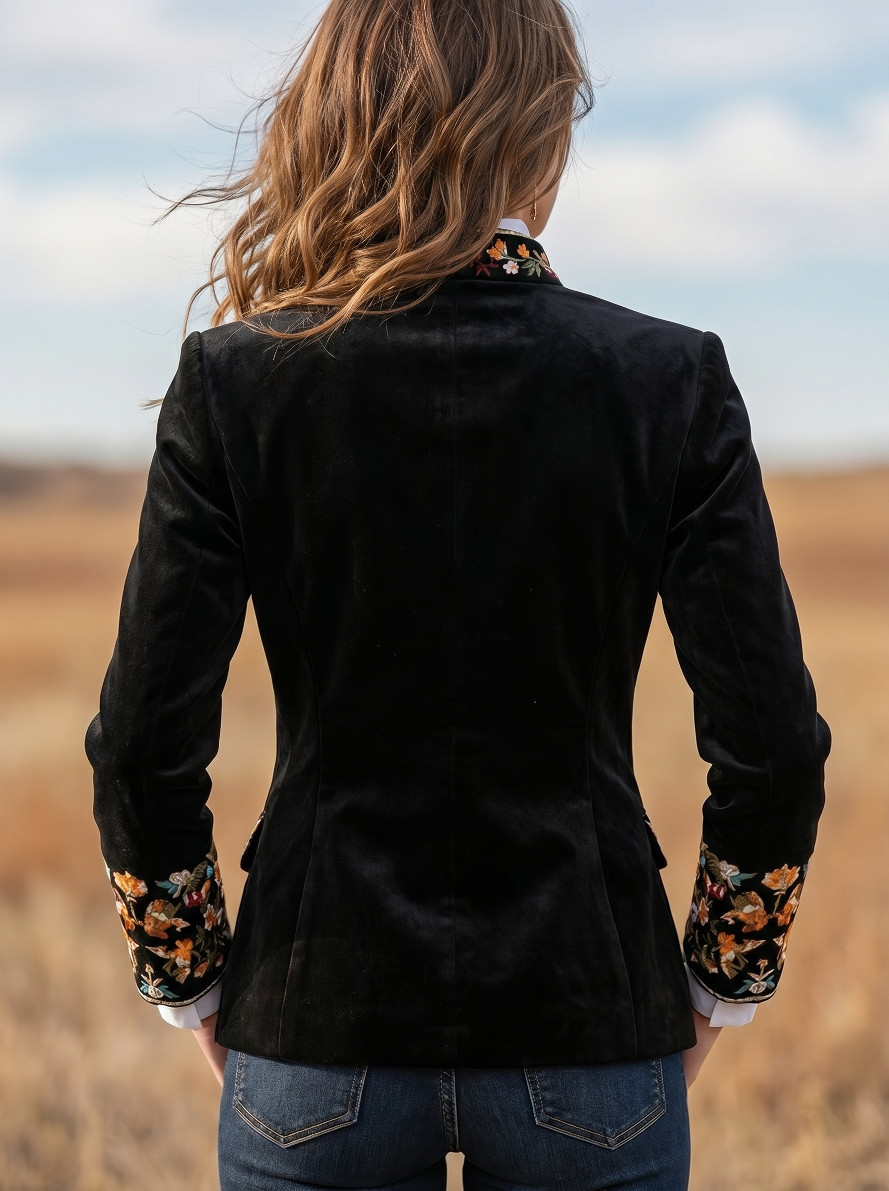Wisteria | Elegant Embroidered Blazer
