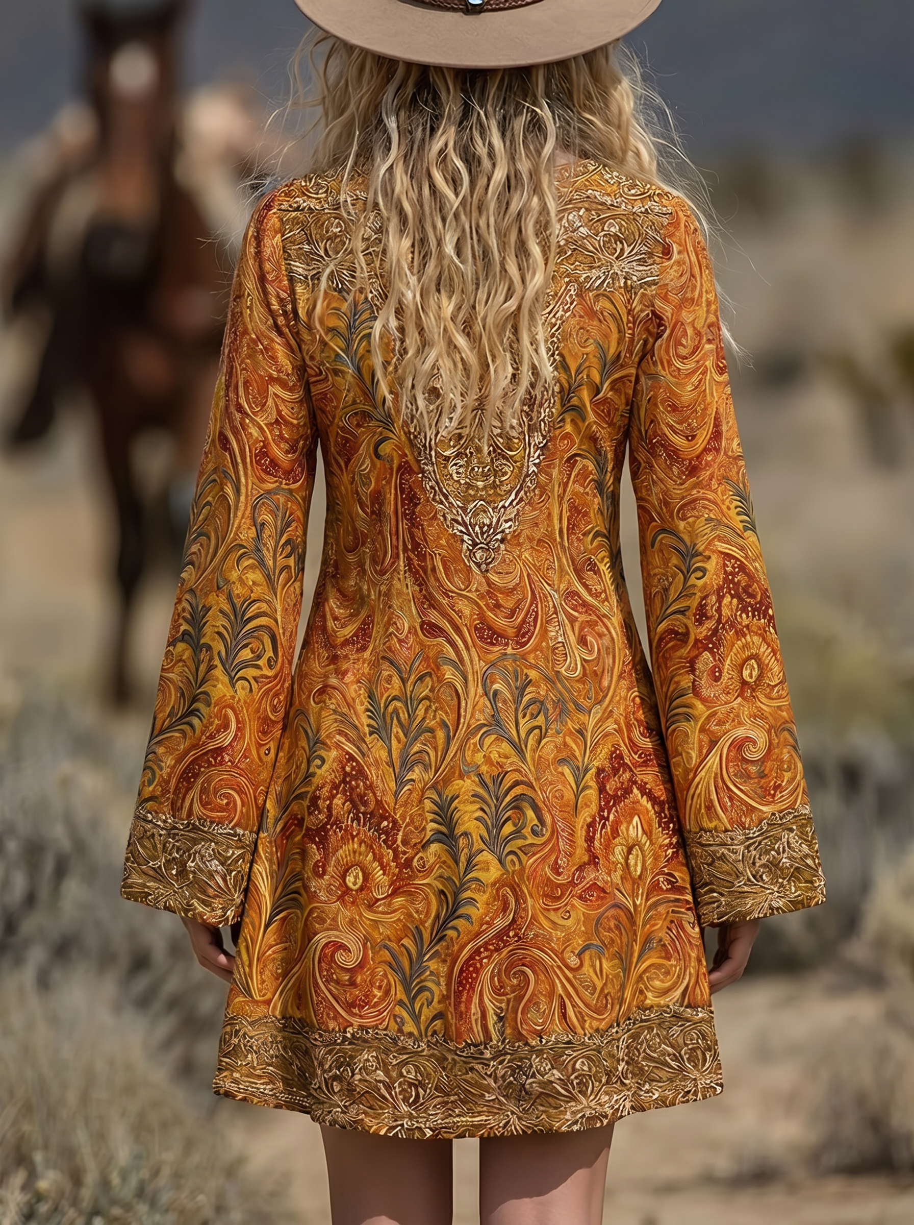 Harper | Bohemian Paisley Mini Dress