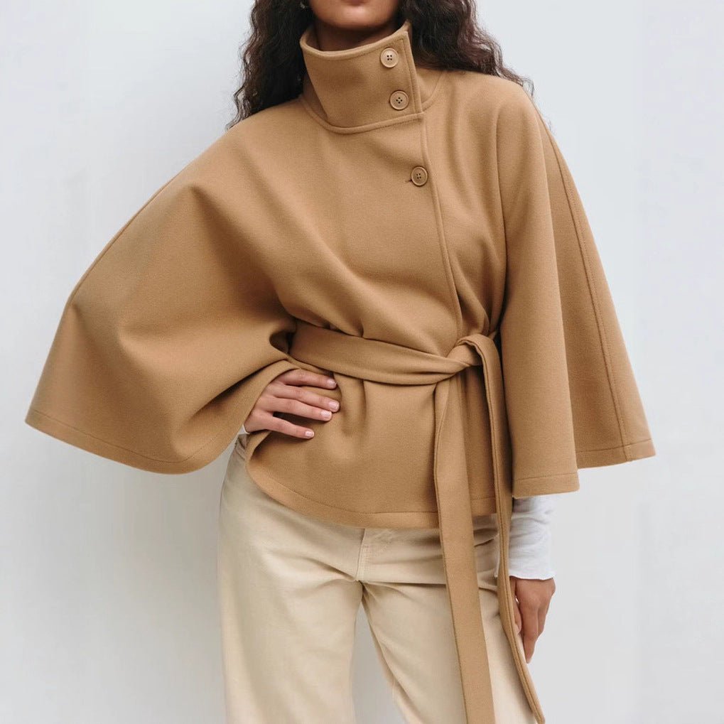 Constance | Belted Wool Cape Coat