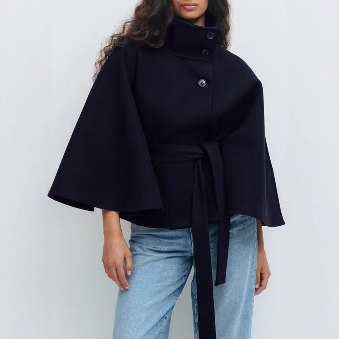 Constance | Belted Wool Cape Coat