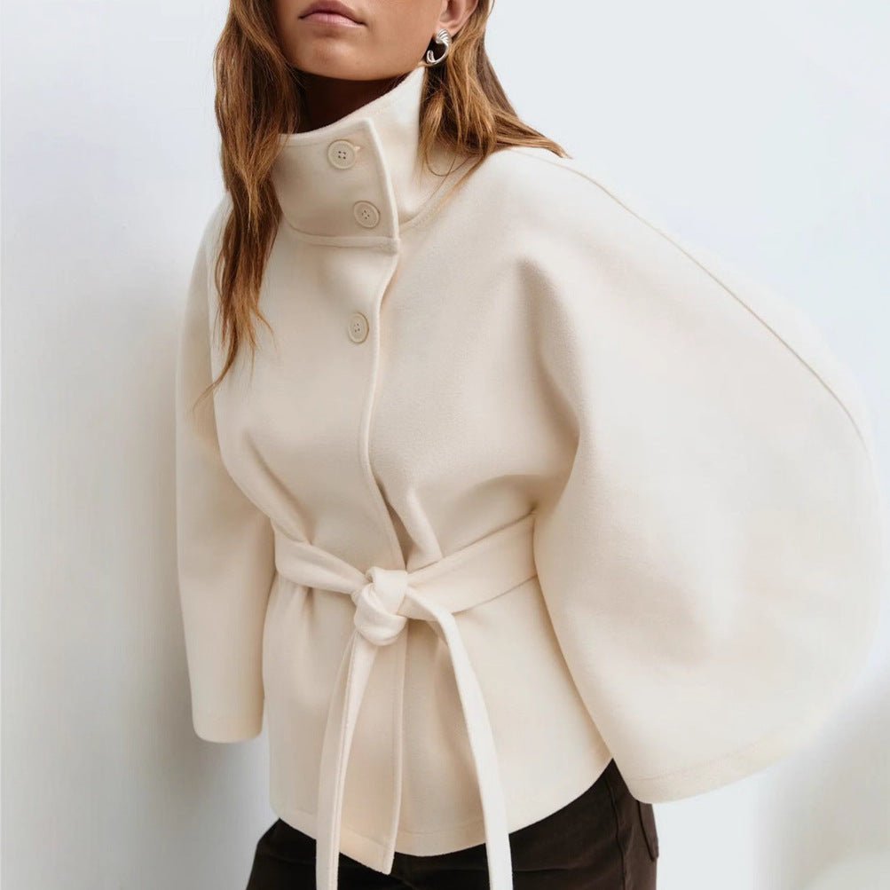 Constance | Belted Wool Cape Coat